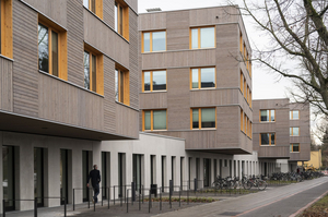 Außenansicht des Wohnheims der Haltenhoffstraße